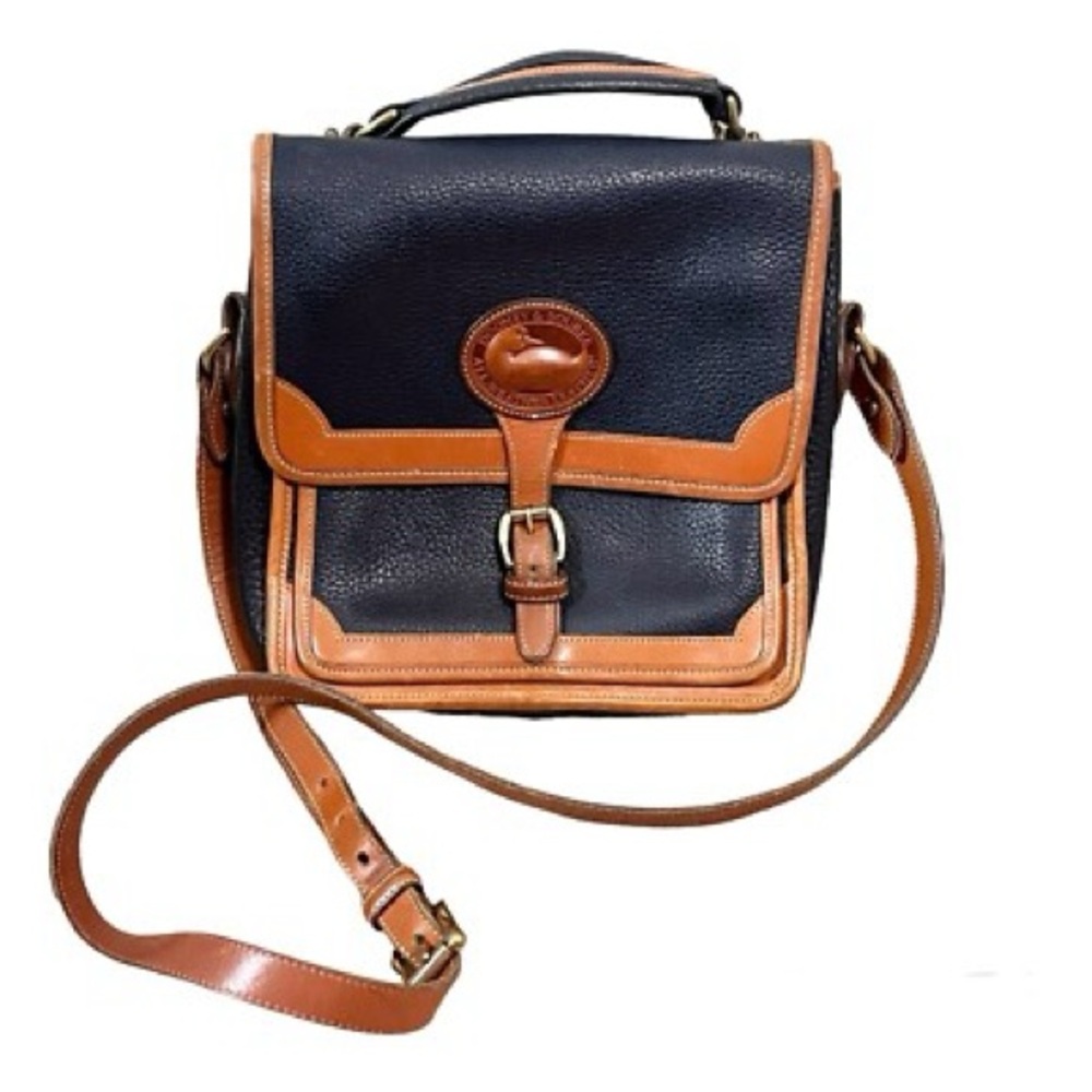 Dooney & Bourke Vintage Very Rare Black and Tan Shoulder Bag